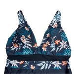 Cupshe Black Tropical Leaf Print Mesh One Piece Swimsuit Women’s US L Photo 2