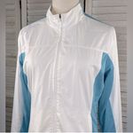 Adidas "Clima Proof" Golf Jacket Full Zip White/Teal-Medium Photo 1