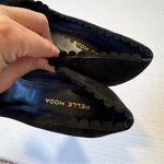 Pelle Moda Black Suede Scalloped Peep Toe Heels Womens 7 Cresent Shaped Heel Photo 1