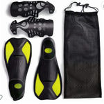 New!! Unisex swim fins size black/yellow, Size XS Black Photo 2