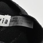 Alice + Olivia  Puff Sleeve Mock Neck Knit Sweater Top XS Black Metallic NYE Photo 9