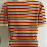 ZARA  Striped‎ Crop Short Sleeve Top Size Large Photo 2
