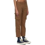 frame denim Frame Women's Brown Washed Latte Relaxed-Fit-Utility Pants Size‎ 27 Photo 12