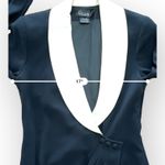 Gillian Vintage 80s Black Blazer Wrap Cocktail Dress Size 10 Photo 3