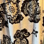 Style & Co . Brown White Floral Embellished Casual Linen Sleeveless Dress 12 Boho Photo 5