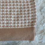 Abercrombie & Fitch Houndstooth Sweater Vest Women's Small Tan Oversized Photo 11