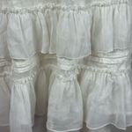 Free People White Semi Sheer Off the Cold Shoulder Ruffle Cover Up Dress M. D29 Photo 7