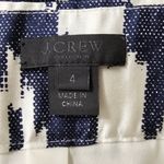 J.Crew  Collection Blue & White Ikat Silk Blend Pencil Skirt Size 4 Photo 7