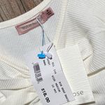 Skylar Rose 🤍 NWT Medium White Ribbed Button Tank Top 🤍 Photo 3