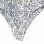 SheIn Gray White Snakeskin Print Swim Suit Bottoms Women's Size Small Photo 3