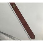 Brown Leather Belt Bronze Conchos & Brass Double Ring Buckle small s Long Adjust Photo 3