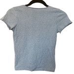 Brandy Melville  light blue floral v-neck shirt Photo 1