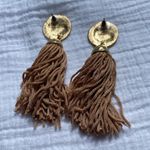 Francesca’s Collection Tan Tassel‎ Earrings Gold Photo 4