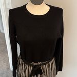 Max Studio London Crewneck Sweater Viscose Blend Dress Size XL Black Photo 1