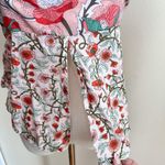 Yaki and Yeti Y2K Cropped Babydoll Blouse Floral Strawberry Pink Peplum Blouse Size M Photo 5