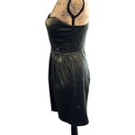 Trixxi  emerald green satiny smooth bodycon strapless dress sweetheart neckline. Photo 5