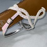 Wonder Nation  Iridescent White Braided Buckle Thong Flat Sandals Size 5 Photo 5