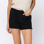 Judy Blue  BLACK CARGO PATCH POCKET SHORTS Size 1X Photo 0