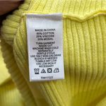 CECELIA bright yellow ribbed sweater size medium dolman sleeves boat neck Photo 3