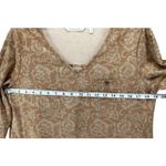 Soft Surroundings Tunic Top Womens S Tan Faux Suede Floral Roll Tab Boho Chic Photo 5
