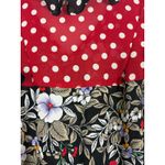 Vintage Diane Freis Floral Polka Dot Midi Dress Maximalist Lightweight Ruffle Black Size M Photo 11