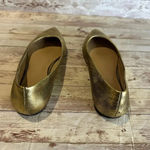 joe's jeans  Gold Metallic Pointed Slip-On Flats Size 6.5 Pebbled Leather Fall Photo 2