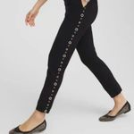 Chico's NWT Zenergy® Luxe Cashmere Blend Grommet Embellished Ankle Pants Size 1R Photo 0