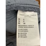 American Eagle  Corduroy Mini Skirt Size Small Blue Gray‎ Paperbag Pullon NWT Photo 4