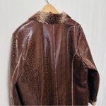 Dennis Basso DENNIS BY CHOCOLATE BROWN FAUX SHEARLING COAT JACKET SIZE XL - NWOT Photo 8