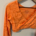 Paragon  RecStretch DesB Infinite Long Sleeve Bra Orange Creamsicle‎ Crop Top M Photo 2