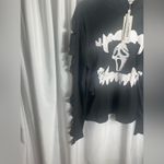 Source Unknown Scream Halloween Movie Mask Black and White Graphic Hoodie NWT Distress Photo 10