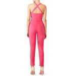 Black Halo Bene Crisscross Cropped Pink Jumpsuit Size 4 Photo 2