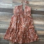 Floral Halter Neck dress Orange Photo 1