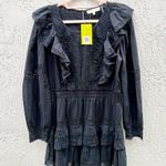 Love Shack Fancy  Santorini black cotton mini dress large Photo 2