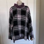 DKNY Women’s Plaid Oversized Turtle Neck Sweater | Size XL Photo 1