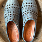 Spring Step Fusilade blue leather cutout mules slip-on shoes women's 38 / 7.5–8 Photo 0