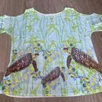 Guy Harvey  Women’s XL Cold Shoulder Sea Turtle Top T-shirt Photo 0