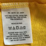 Anthropologie Yellow 100% Pima Cotton V-Neck Boxy Cut Tee Size Medium Photo 4