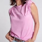 One Teaspoon NWT Logo Organic Crew Tee - Candy Photo 0