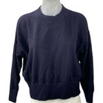 ZARA Women's Navy Blue High Neck Long Sleeve Knit Sweatshirt Sweater Top Size S Photo 0