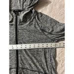 Athleta  Women's Sweatshirt Hoodie  Gray Full Zip Thumb Hole‎ Size Small Photo 4
