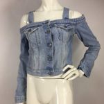 GRLFRND  Off The Shoulder Denim Top Photo 4