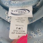 Y2k 2000s Vintage Weather Vane Light Blue Floral Spaghetti Strap Dress Small Photo 4