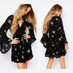 Free People  jasmine embroidered floral bell sleeve mini dress Photo 1