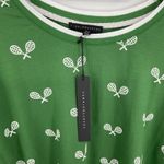 Jane + Delancey Green Tennis Racket Print Sweatshirt Women's Plus Size 2X Photo 8