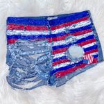 Lee vintage shorts Decon distressed patriot festival USA size 12 Photo 2