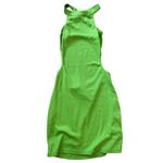 Micas  Green Cross Backless Mock Neck Tank Mini Dress Stretch Casual Vacation S Photo 1