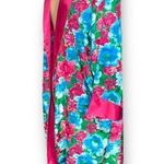 Victoria's Secret Vintage Victoria Secret Gold Label Pink Blue Floral Long Robe Sleep Size M/L Photo 3