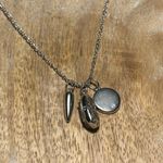 Kendra Scott  Rhodium Dira Coin Charm Necklace in Slate Cats Eye Photo 6