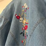 Blair Y2K  Denim Quilted Jacket Embroidered Floral Western Puff Large Photo 8